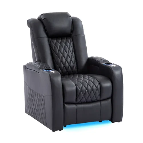 Wrought Studio Leather Home Theater Recliner
